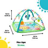Bright Starts Wild Wiggles Baby Activity Gym & Machine-Washable Play Mat, Green