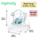 Ity by Ingenuity Swingity Swing Easy-Fold Portable Baby Swing, Goji