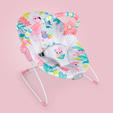 Bright Starts Flamingo Vibes Vibrating Bouncer with Toy Bar