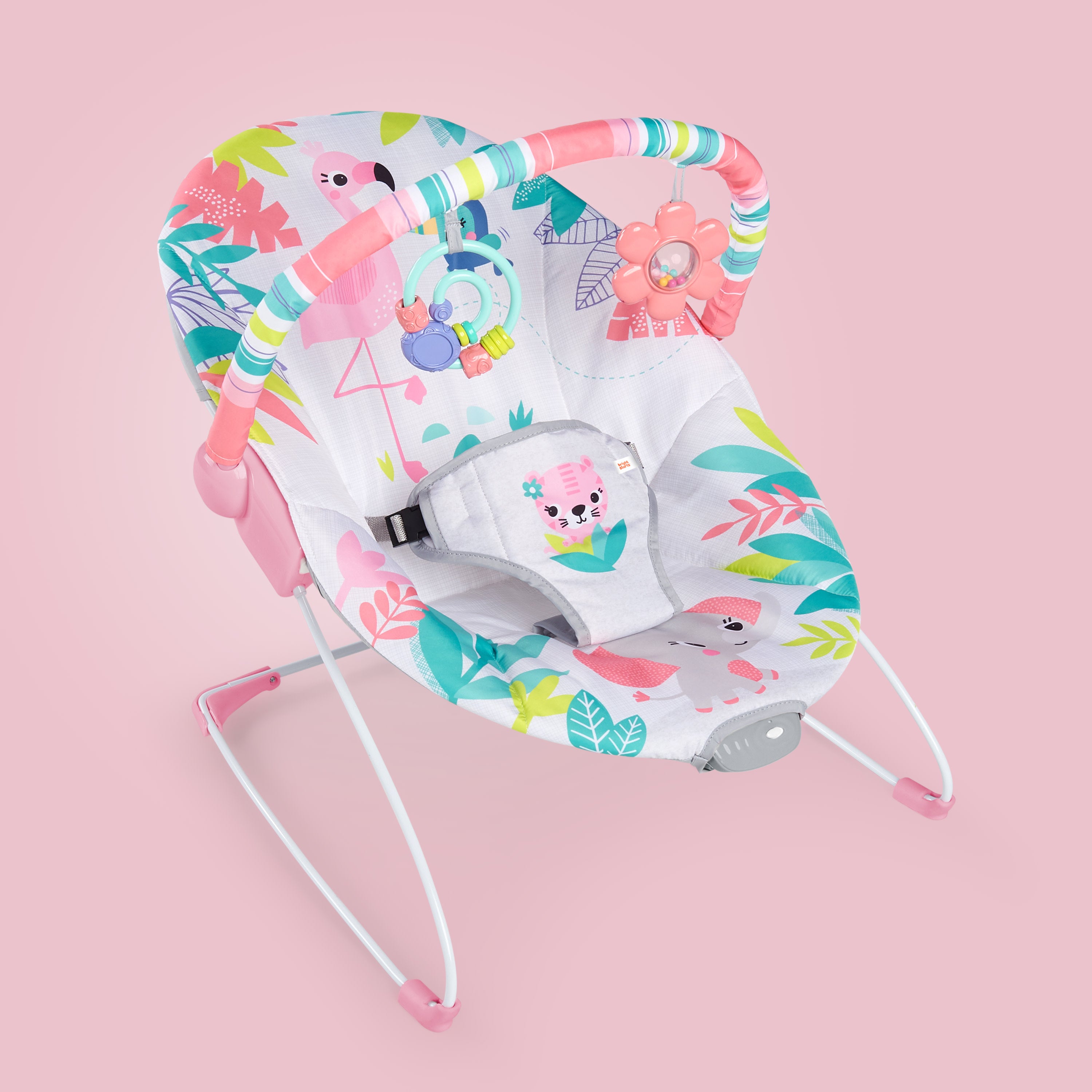 Flamingo Vibes Vibrating Bouncer Kids2, LLC Flamingo Vibes Vibrating Bouncer Kids2, LLC