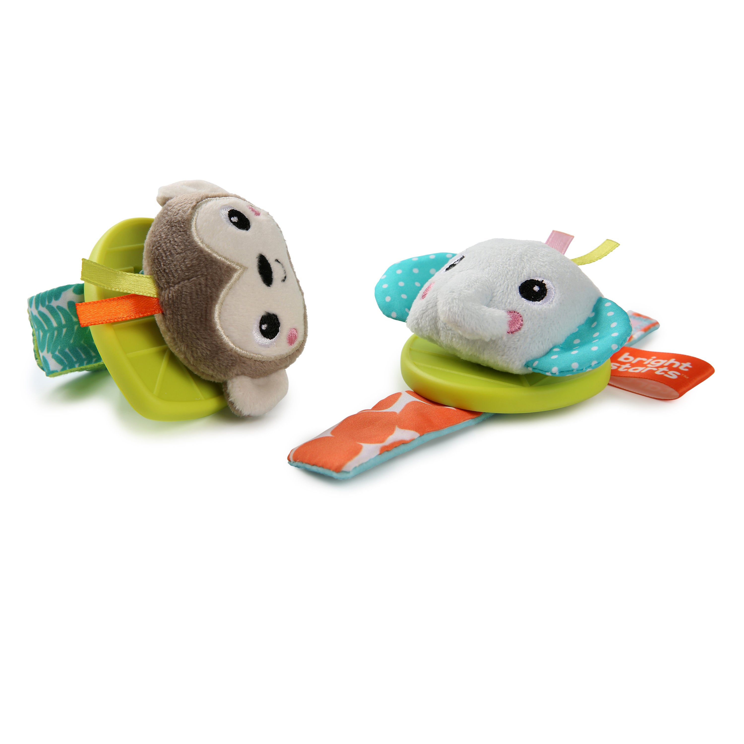 Rattle Teethe Wrist Pals Toy Monkey Elephant – Kids2, LLC