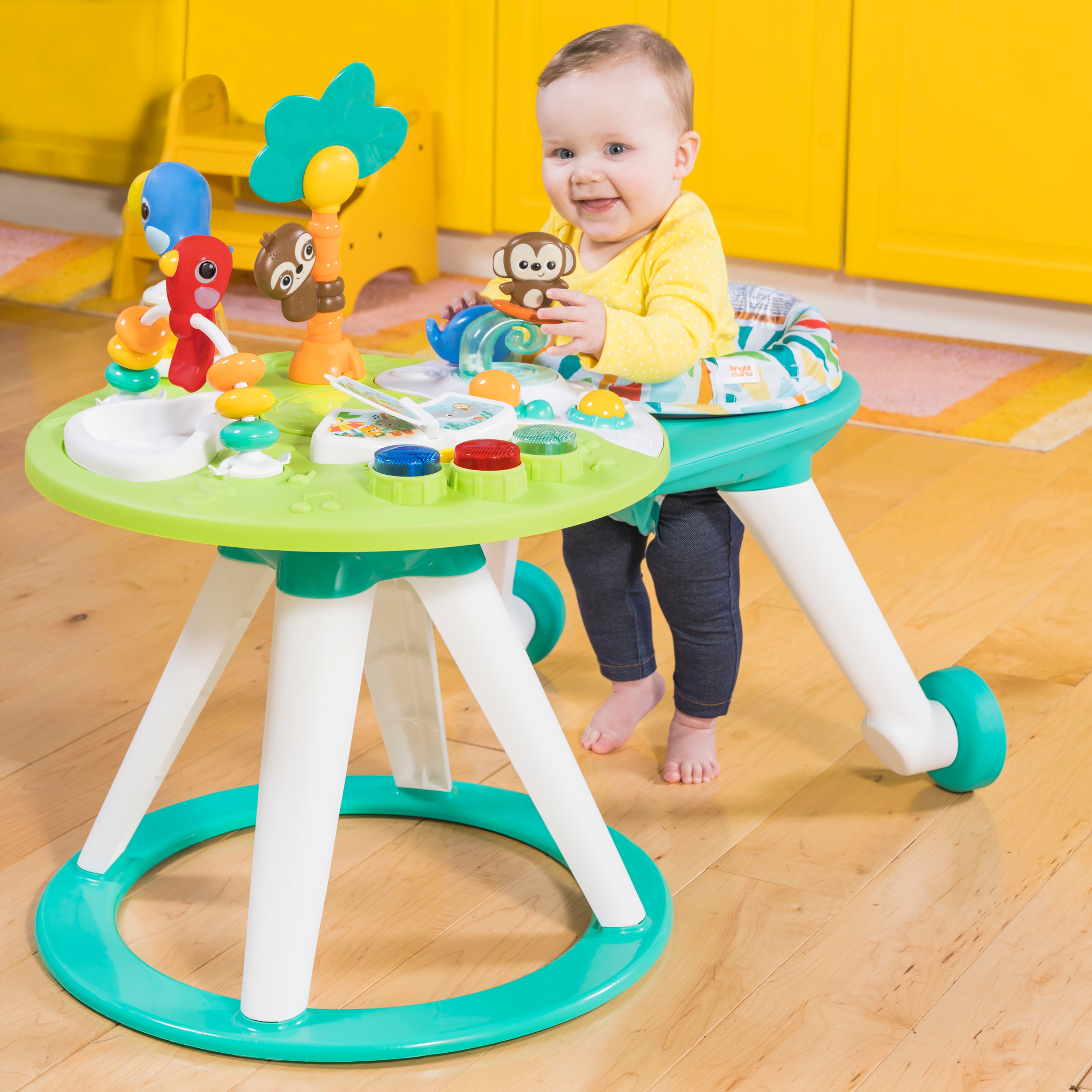 Little Balance Box 2-in-1 Baby Walker and Activity Table, Green