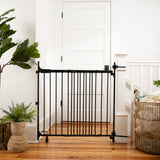 The Stairway+ 46W Series Pet and Baby Gate, Openings 31"-46" Wide, 32.5" Tall - Black