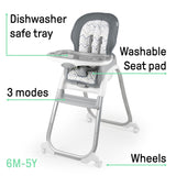 Ingenuity Trio Elite 3-in-1 High Chair - Slate - High Chair, Toddler Chair, and Booster - Braden