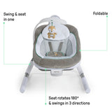 Ingenuity AnyWay Sway Multi-Direction Portable Baby Swing, Ray