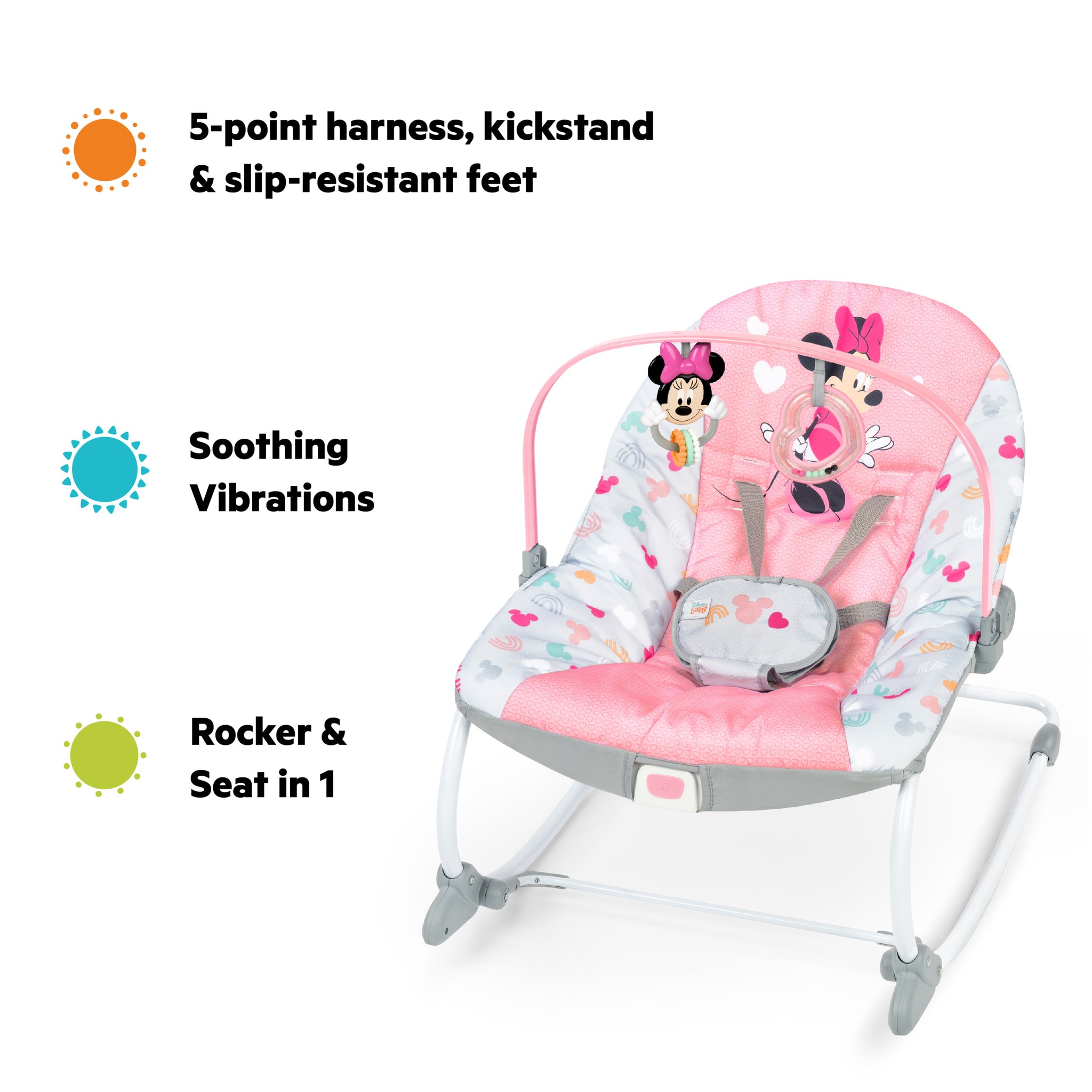 Disney Baby MINNIE MOUSE Forever Besties Infant to Toddler Rocker