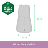 Arms Free Convertible Swaddle, Size 3-6 months, 1pk - Elephant in A Row