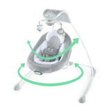 Ingenuity InLighten Baby Swing with Cool Mesh Fabric, Vibrations & Lights, Braden