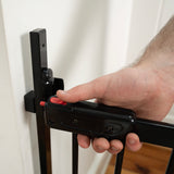 The Stairway+ 46W Series Pet and Baby Gate, Openings 31"-46" Wide, 32.5" Tall - Black
