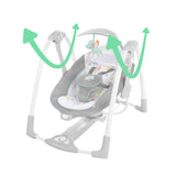 Ingenuity ConvertMe 2-in-1 Compact Portable Baby Swing 2 Infant Seat, Wimberly