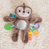 Bright Starts Slingin Sloth Travel Buddy Attachable Stuffed Animal Infant Toy