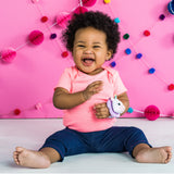 Bright Starts Rattle & Teethe Wrist Pals Toy, Unicorn & Llama