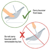 Ingenuity InLighten Baby Bouncer Seat with Light Up Toy Bar, Twinkle Tails