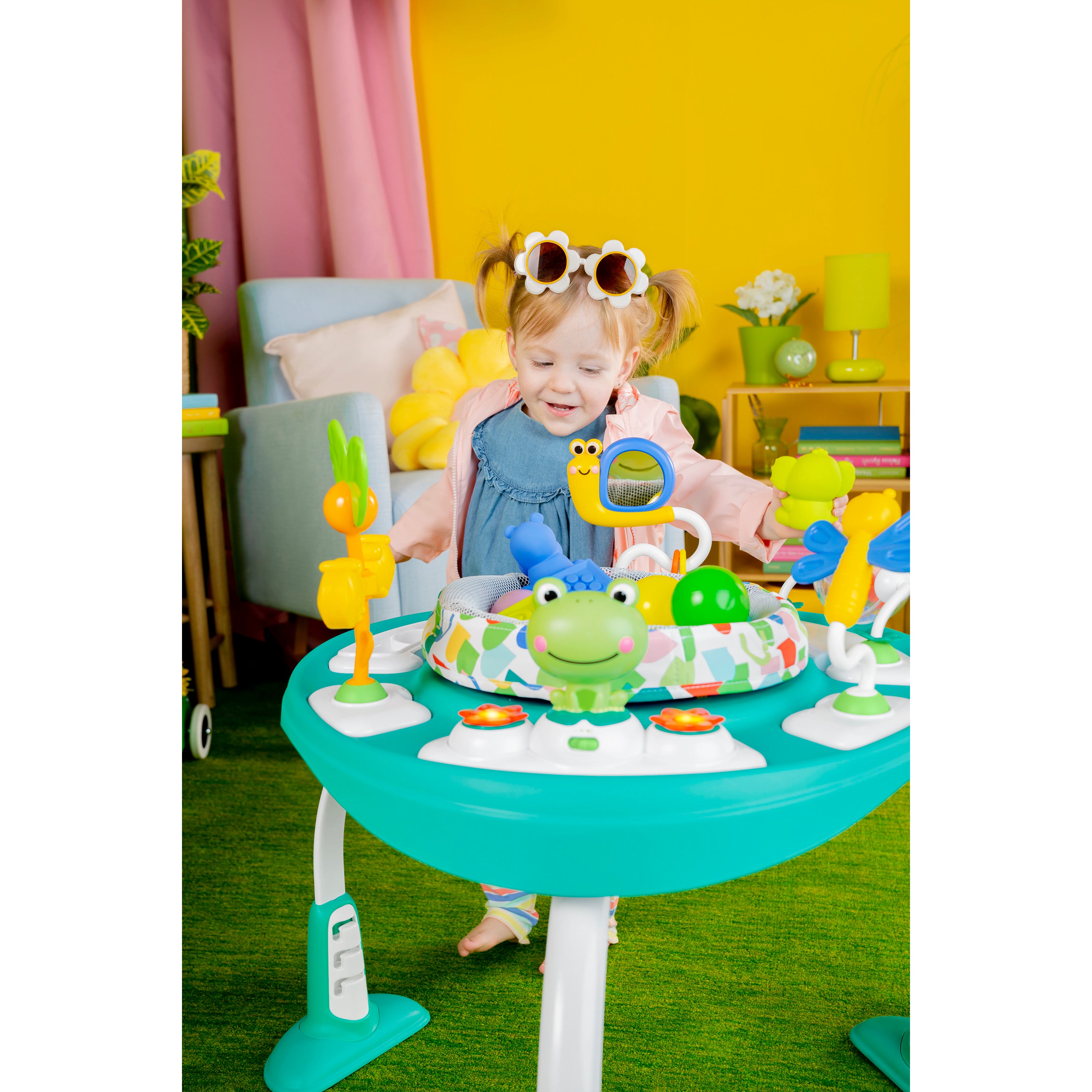 Bright Starts Bounce Bounce Baby 2-in-1 Activity Jumper & Table - Playful  Pond