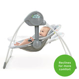 Ingenuity Comfort 2 Go Compact Portable Baby Swing, Fanciful Forest