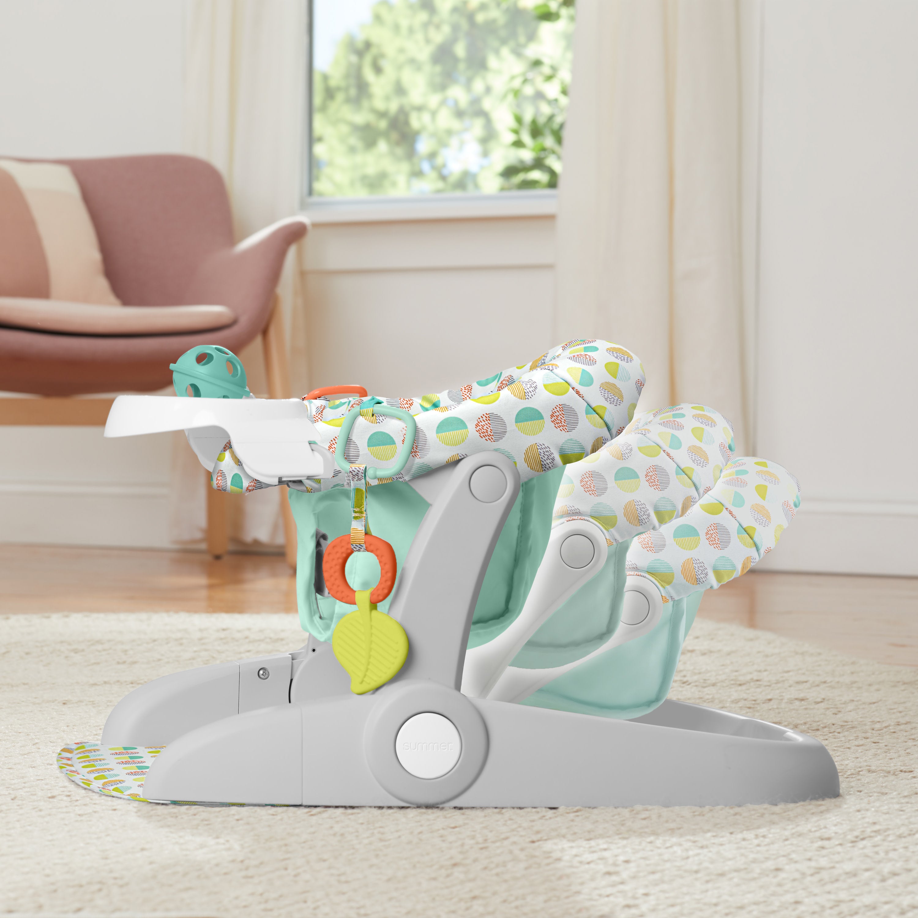 summer infant 3 in 1 support me seat Learn-to-Sit Stages 3-position Seat Sweet-and-Sour