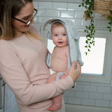 Ingenuity Clean & Cuddly Hooded Baby Elephant Bath Animal Towel, Grazer