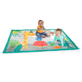 Bright Starts Roam About Jumbo Plush Baby Activity Play Mat, Foldable and Machine Washable - Newborn and up