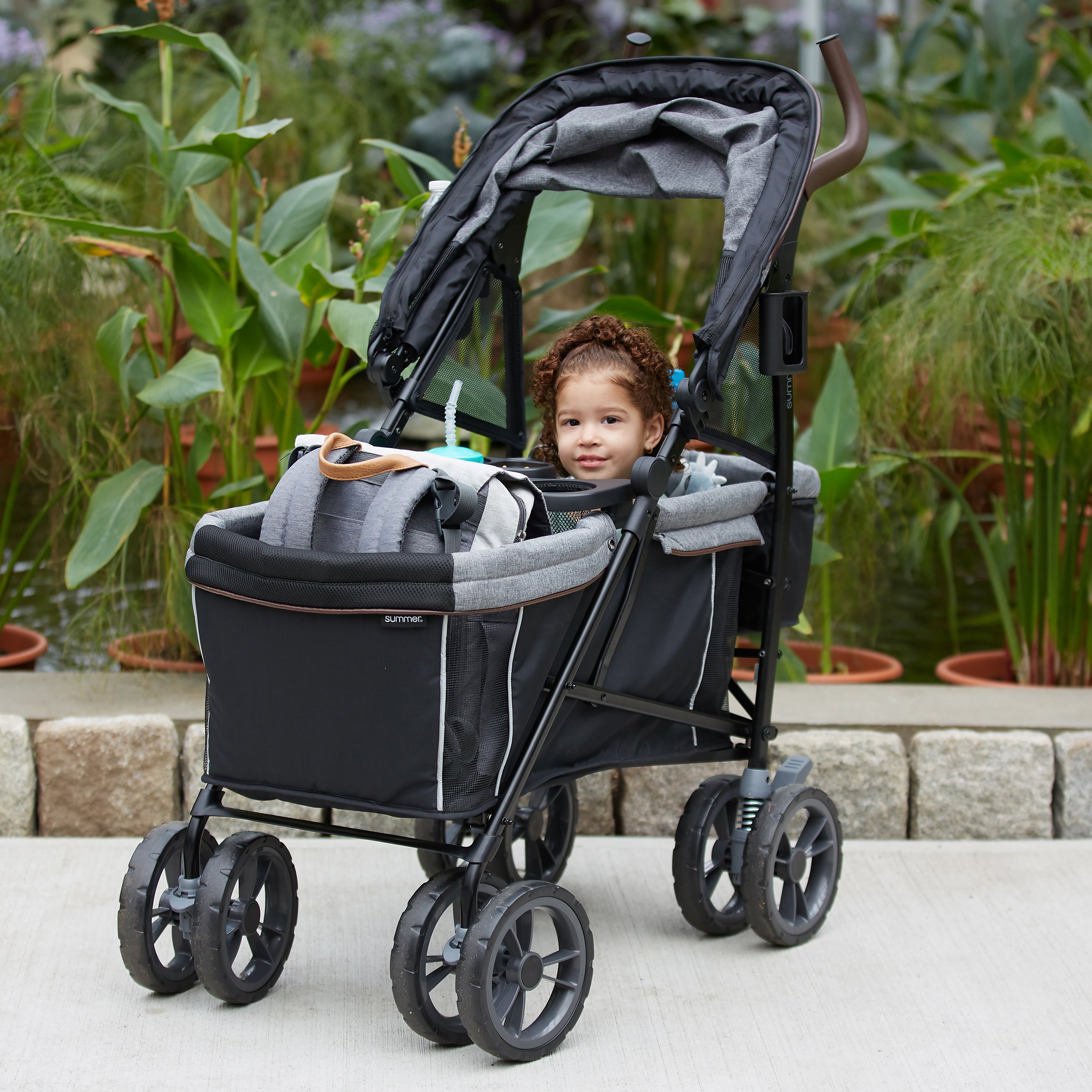 double wagon stroller for infant and toddler 3Dlite Wagon Convenience Stroller