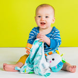 Bright Starts Cuddle 'n Tags 2-sided Lovey, Elephant