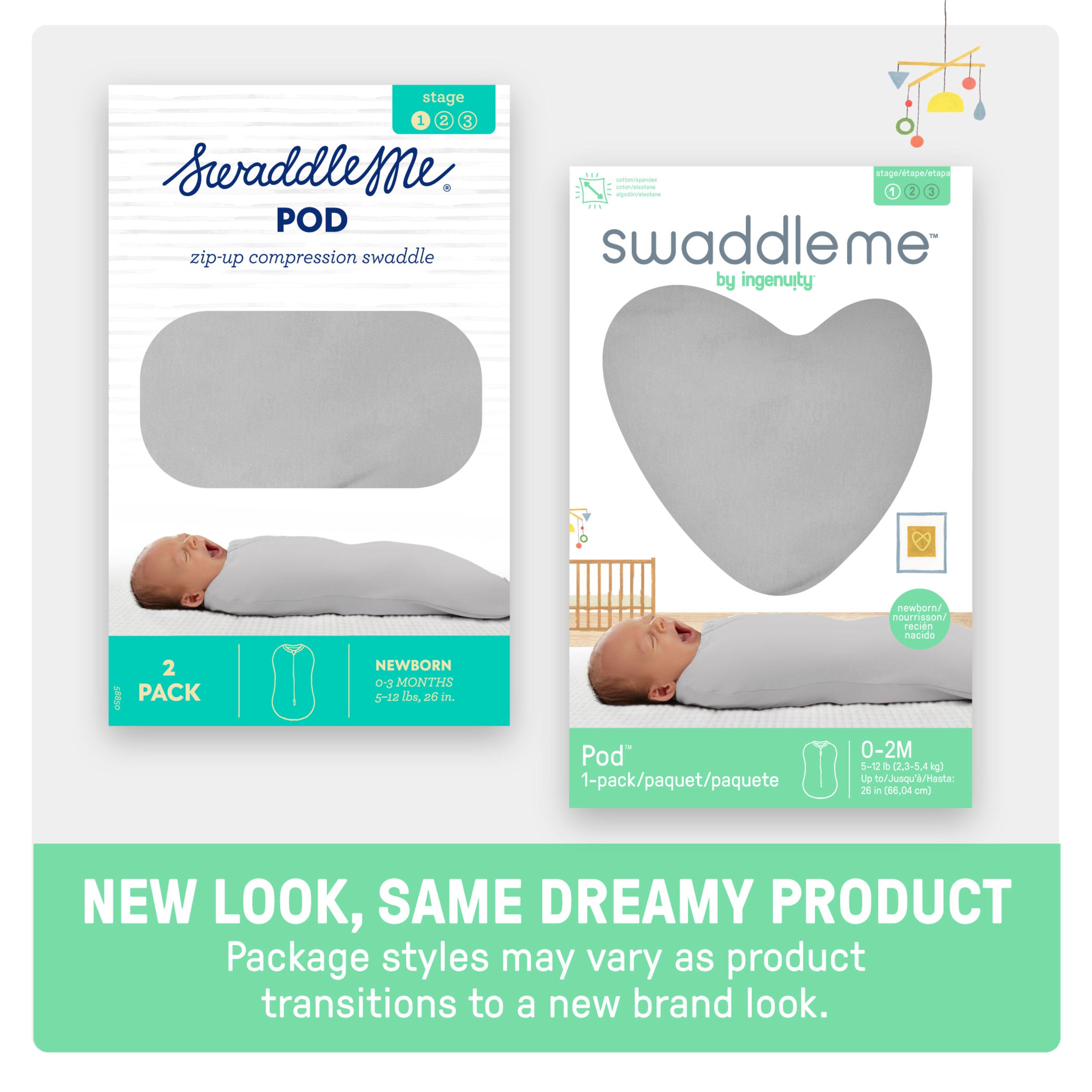 summer infant swaddleme pod Swaddle Pod, Size Newborn, 0-2 months, 1pk (Sweet Blossoms) – Kids2, LLC