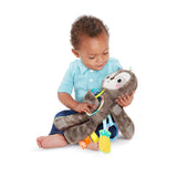 Bright Starts Slingin Sloth Travel Buddy Attachable Stuffed Animal Infant Toy