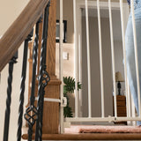 The Stairway+ 46W Series Pet and Baby Gate, Openings 31"-46" Wide, 32.5" Tall - White