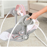 Ingenuity Comfort 2 Go Compact Portable Baby Swing, Flora the Unicorn