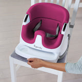 Ingenuity Baby Base 2-in-1 Booster Feeding and Floor Seat, Pink Flambe