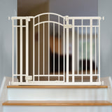 Multi-Use Decorative Extra Tall Walk-Thru Pet and Baby Gate, Openings 29"-48" Wide - Beige