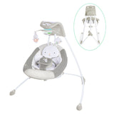 Ingenuity InLighten Baby Swing, Easy-Fold Frame & Light Up Mobile, Twinkle Tails
