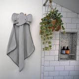 Ingenuity Clean & Cuddly Hooded Baby Elephant Bath Animal Towel, Grazer