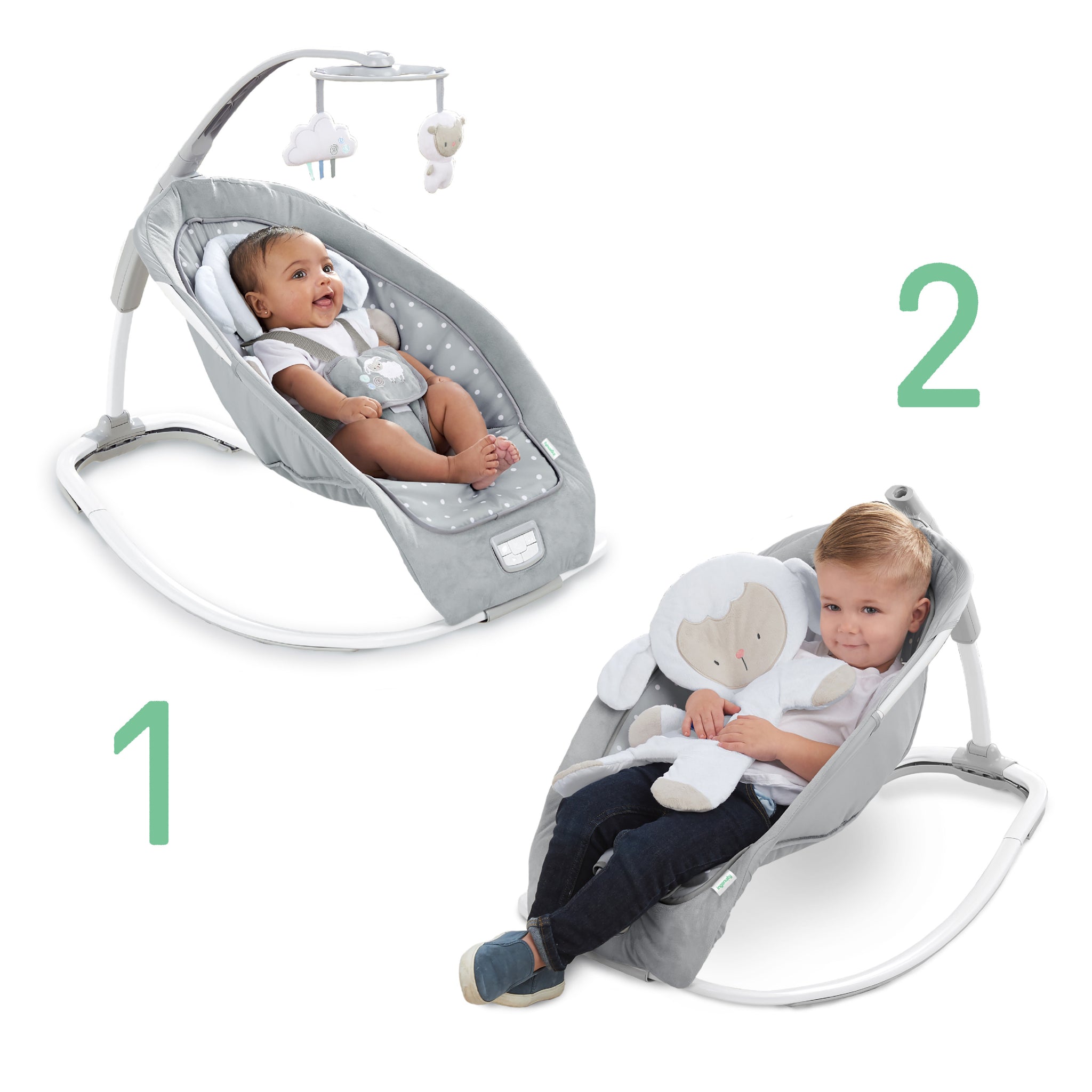 Ingenuity Infant to Toddler Rocker and Baby Bouncer Seat, Cuddle
