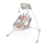 Ingenuity InLighten Baby Swing, Easy-Fold Frame & Light Up Mobile, Twinkle Tails