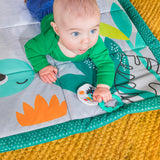Bright Starts Roam About Jumbo Plush Baby Activity Play Mat, Foldable and Machine Washable - Newborn and up