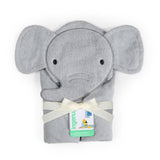 Ingenuity Clean & Cuddly Hooded Baby Elephant Bath Animal Towel, Grazer