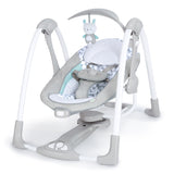 Ingenuity ConvertMe 2-in-1 Compact Portable Baby Swing 2 Infant Seat, Raylan