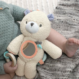 Ingenuity Premium Soft Plush & Wood Activity Toy Teether, Nate the Teddy Bear